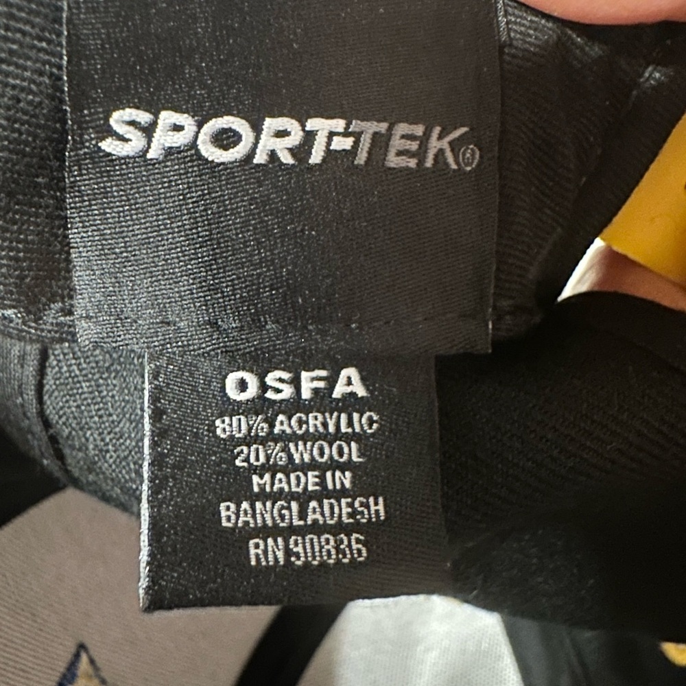 Sport-Tek Black and Yellow Snapback Hat - Picture 5 of 5